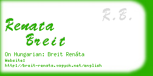 renata breit business card